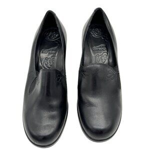 Dansko Womens Pumps Heeled Clogs Loafers Size 10 Black Leather Slip-On Party